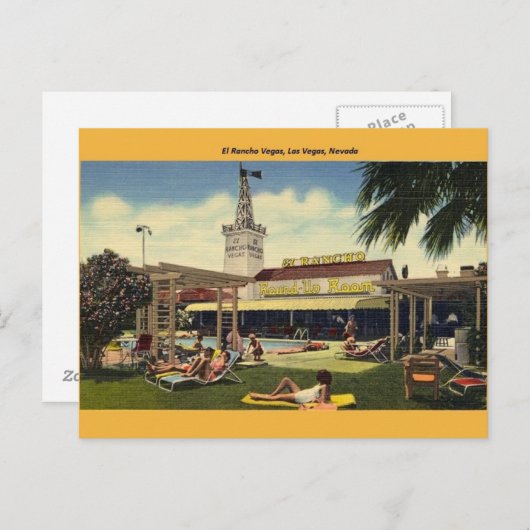  El Rancho Vegas Post Kaart (Voorkant / Achterkant)