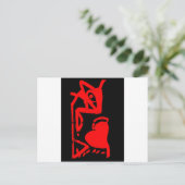 El raton comiendo corazón briefkaart (Staand voorkant)