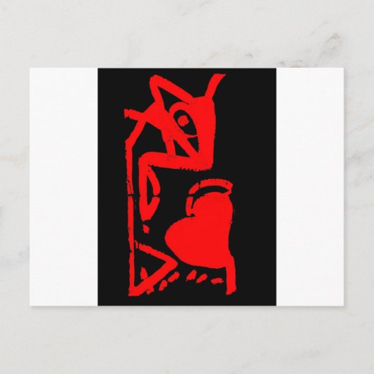 El raton comiendo corazón briefkaart (Voorkant)