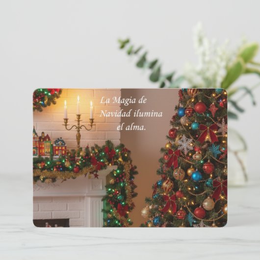 El Regalo Incomparable de la Navidad Feestdagenkaart (Staand voorkant)