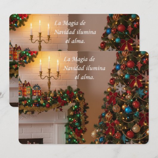 El Regalo Incomparable de la Navidad Feestdagenkaart (Voorkant / Achterkant)