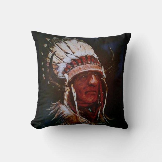"El Reno Chief" Throw Pillow Kussen (Voorkant)