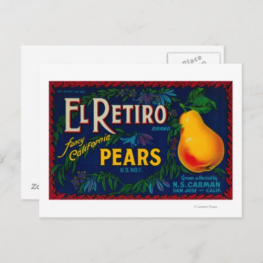 El Retiro Paar-label Briefkaart (Voorkant / Achterkant)