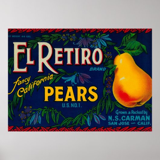 El Retiro Paar-label Poster (Voorkant)