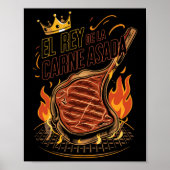 El Rey de la Carne Asada BBQ Cookout Master King F Poster (Voorkant)