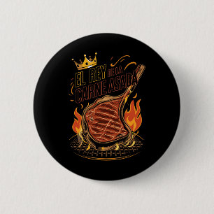 El Rey de la Carne Asada BBQ Cookout Master King F Ronde Button 5,7 Cm