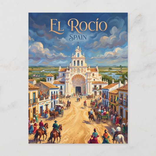 El Rocío dorp Spanje Briefkaart (Voorkant)