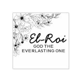 El-Roi Hebreeuwse Namen van God Typografie Rubberstempel (Afrduk)