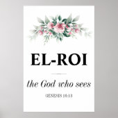 El Roi Wall Art | Christelijke Schrift Bijbelvers Poster (Voorkant)