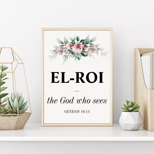 El Roi Wall Art | Christelijke Schrift Bijbelvers Poster
