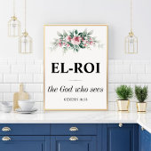 El Roi Wall Art | Christelijke Schrift Bijbelvers Poster