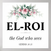El Roi Wall Art | Christelijke Schrift Bijbelvers Poster (Voorkant)