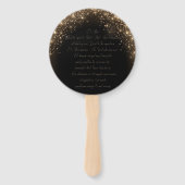 El Roi (zwarte/goudpeddel) Handwaaier (Achterkant)