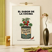 El Sabor De La Cocina Retro Hot Sauce Poster