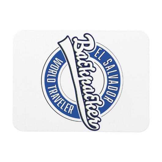 El Salvador backpacker wereldreiziger Magneet (Horizontaal)