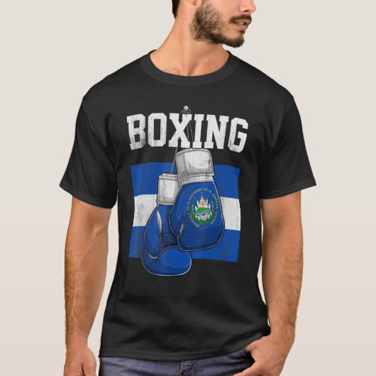 El Salvador Boxing Glove Boxer Boxing T-shirt (Voorkant)