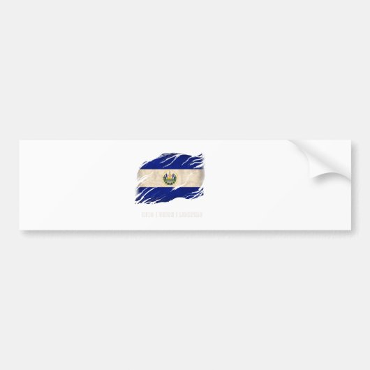 El Salvador Bumpersticker- Dios Union Libertad Bumpersticker (Voorkant)
