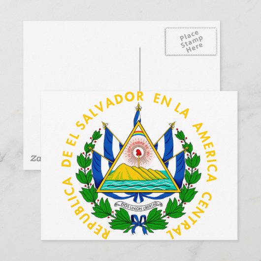 El Salvador Coat of arms SV Briefkaart (Voorkant / Achterkant)