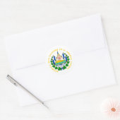 El Salvador Coat of arms SV Ronde Sticker (Envelop)
