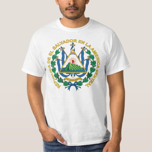 El Salvador Coat of Arms T-shirt (Voorkant)