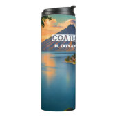 El Salvador | Coatepeque Lake Travel Retro Thermosbeker (Gedraaid links)