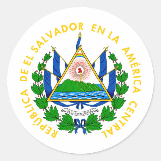 El Salvador country coat arms symbol emblem flag Ronde Sticker