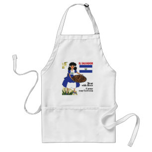 El Salvador Cuisine aprons - Vlees met bier Standaard Schort