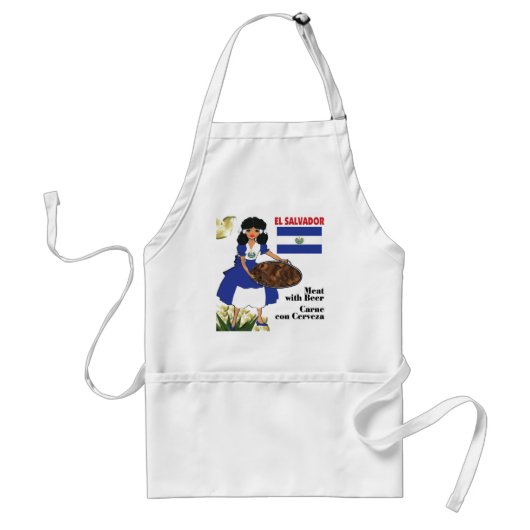 El Salvador Cuisine aprons - Vlees met bier Standaard Schort (Voorkant)