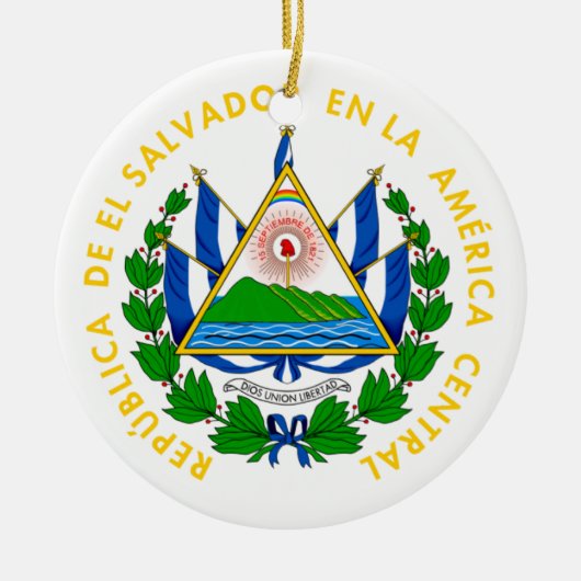 El Salvador - embleem/vlag/wapen/symbool Keramisch Ornament (Voorkant)