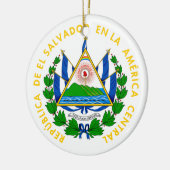 El Salvador - embleem/vlag/wapen/symbool Keramisch Ornament (Links)