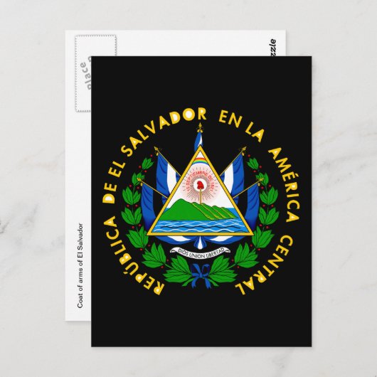 el salvador emblem briefkaart (Voorkant / Achterkant)
