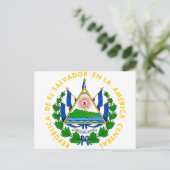 el salvador emblem briefkaart (Staand voorkant)