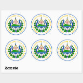 el salvador emblem classic round sticker (Vel)