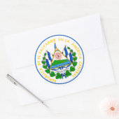 el salvador emblem classic round sticker (Envelop)