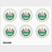 el salvador emblem classic round sticker (Vel)