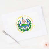 El Salvador - emblem/flag/coat of arms/symbol Rechthoekige Sticker (Envelop)