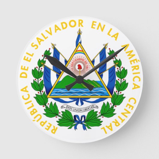El Salvador - emblem/flag/coat of arms/symbol Ronde Klok (Voorkant)