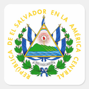 El Salvador - emblem/flag/coat of arms/symbol Vierkante Sticker