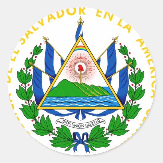 el salvador emblem ronde sticker (Voorkant)