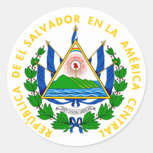 el salvador emblem ronde sticker