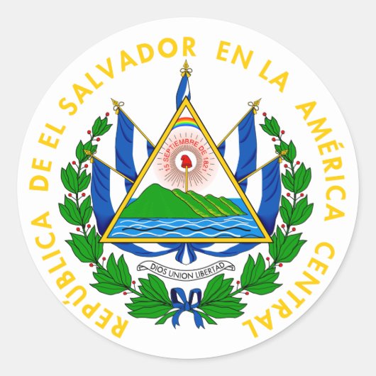 el salvador emblem ronde sticker (Voorkant)
