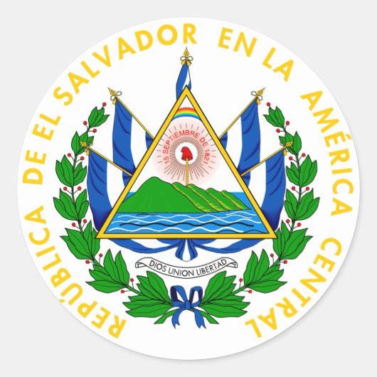 el salvador emblem ronde sticker (Voorkant)