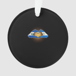 El Salvador en Nicaragua hart handen Ornament