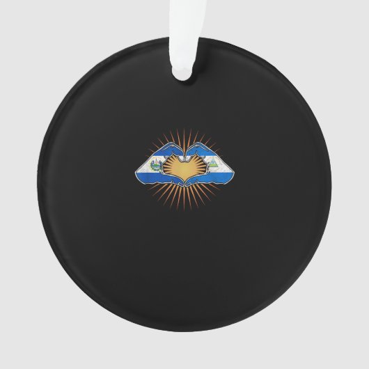 El Salvador en Nicaragua hart handen Ornament (voorkant)