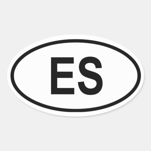 El Salvador "ES" Ovale Sticker (Voorkant)