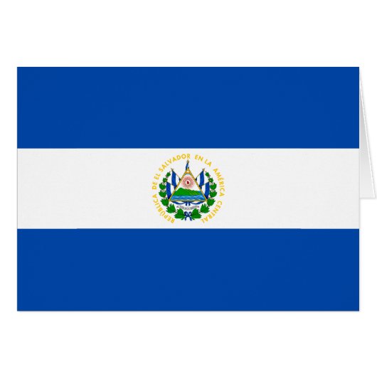 El Salvador Flag (Voorkant Horizontaal)