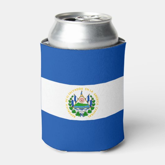 El Salvador Flag Blikjeskoeler (Blikje Voorkant)