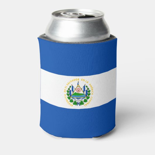 El Salvador Flag Blikjeskoeler (Blikje Achterkant)