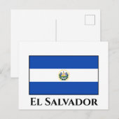 El Salvador Flag Briefkaart (Voorkant / Achterkant)
