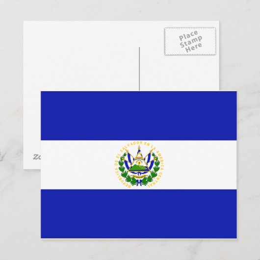 El Salvador Flag Briefkaart (Voorkant / Achterkant)